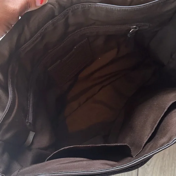 Coach Dark Brown Leather Messenger Bag - Picture 9 of 13